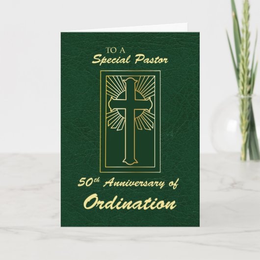 Pastor 50th Anniversary of Ordination Green Lead カード (正面)