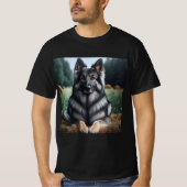 Pastor Alemán Gris de Pelo Largo, Elegancia Canina Tシャツ (正面)