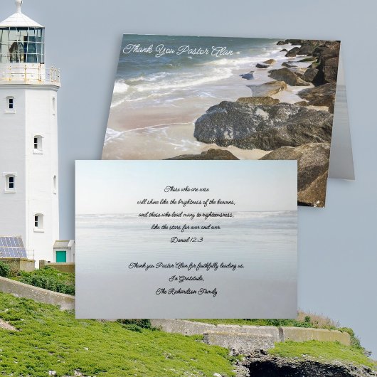 Pastor Annovation Jetty Rocks聖なる書物、 経典カード サンキューカード