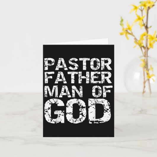 Pastor Appreciation Gift For Dads Pastor Father Ma カード (黄色い花)