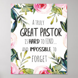 Pastor appreciation Gift Pastor Thank you quote ポスター