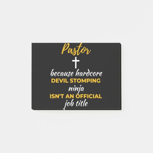 Pastor Because Hardcore Devil Stomping Ninja ポストイット (正面)