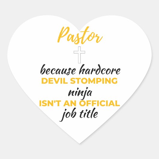 Pastor Because Hardcore Devil Stomping Ninja bl ハートシール (正面)