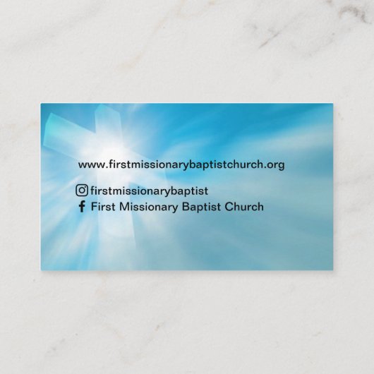 Pastor Blue名刺 名刺 (裏面)