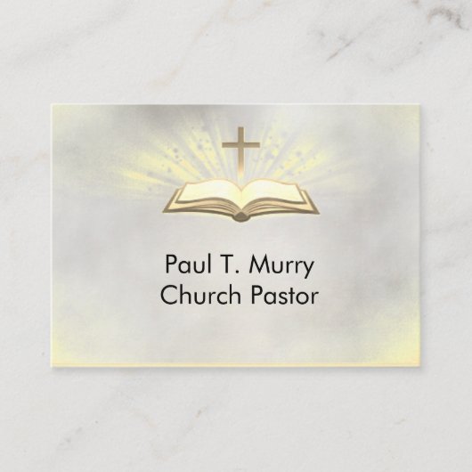 Pastor Christian Cross Ministry Business Card 名刺 (正面)