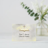 Pastor Christian Cross Ministry Business Card 名刺 (スタンド正面)