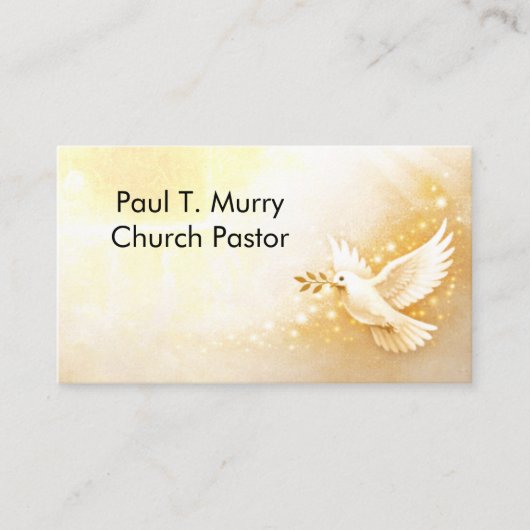 Pastor Christian Cross Ministry Business Card 名刺 (正面)