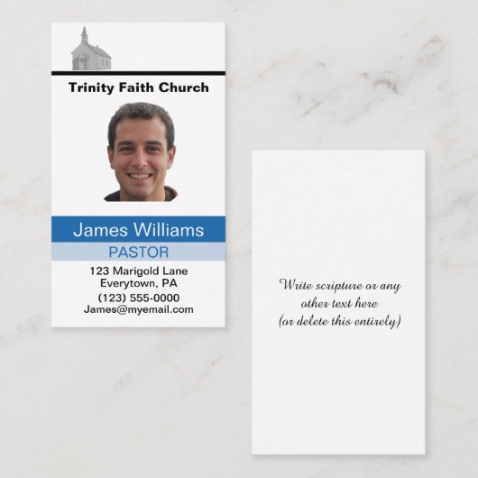 Pastor Custom 名刺 (正面/裏面)