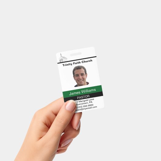 Pastor Custom ID Badge バッジ (手持ち)
