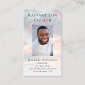 Pastor Deacon Photo Sunset Church名刺 コーリングカード (正面)