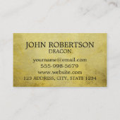 Pastor Deacon Praying Hands Church Religious 名刺 (裏面)