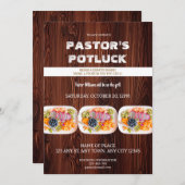 Pastor Fire & Fellowship Potluck Invitation 招待状 (正面/裏面)