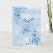 Pastor Greeting Card: Sky Blue Elegance カード (正面)