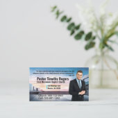 Pastor or Deacon Photo Churchモダンの名刺 名刺 (スタンド正面)