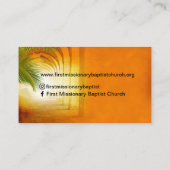 Pastor or Deacon Photo Church名刺 名刺 (裏面)