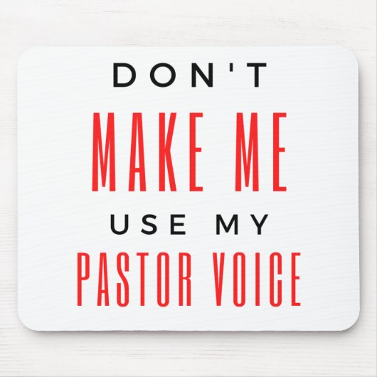 Pastor Voice Blを使用しない マウスパッド (正面)