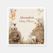 Pastoral Countryside Barn Baby Shower スタンダードカクテルナプキン (正面)