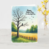 Pastoral Fathers Day Tree Card カード (黄色い花)