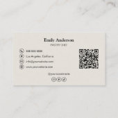 Pastry Chef Bakery Photo QR Code  名刺 (裏面)