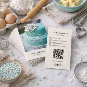 Pastry Chef Bakery Photo QR Code  名刺