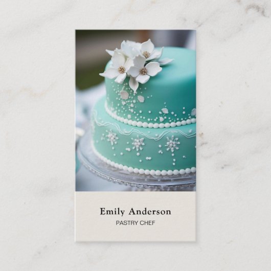 Pastry Chef Bakery Photo QR Code  名刺 (正面)