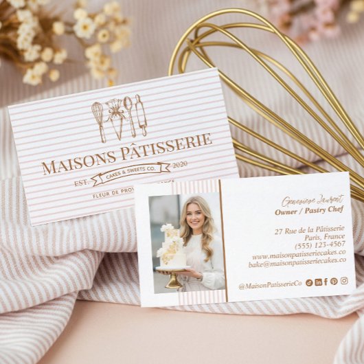 Pastry Chef Baking & Cooking Utensils Bakery Baker 名刺