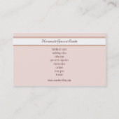 Pastry Chef Business Card、ベーカリー、ベイカー 名刺 (裏面)