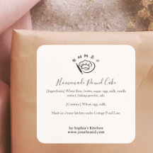 Pastry Chef Minimalist Bakery Ingredient Label