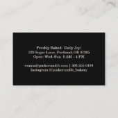 Pastry Chef Patisserie Red Heart Cookie Modern 名刺 (裏面)