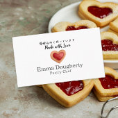 Pastry Chef Patisserie Red Heart Cookie Modern 名刺