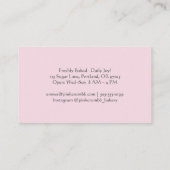 Pastry Chef Watercolor Cupcake Floral Elegant 名刺 (裏面)