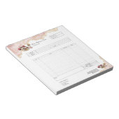 Pastry Cupkakeベーカリー注文型枠請求書メモ帳 ノートパッド (アングル)