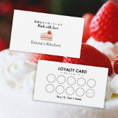 Pastry Reward Loyalty Card Strawberry Cake Modern 名刺