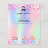 Pastry shop bakery logo holographic qr code チラシ (正面)