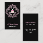 pastry shop black background business card 名刺 (正面/裏面)