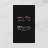 pastry shop black background business card 名刺 (裏面)