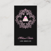 pastry shop black background business card 名刺 (正面)