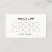 Pastry Shop Loyalty Card Gold Glitter Cupcake Logo 名刺 (裏面)