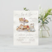 Pastry Tea Baby Showerで飲んで見る 招待状 (スタンド正面)