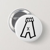 Pat Aldrichの王冠ピン 缶バッジ (正面&裏面)