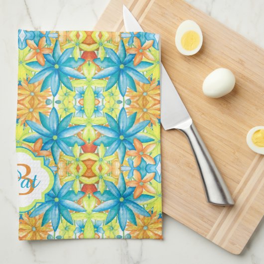 Pat Mosaic Kitchen Towel キッチンタオル (四つ折り)