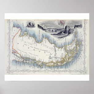 Patagonia, Series of World Maps版b ポスター