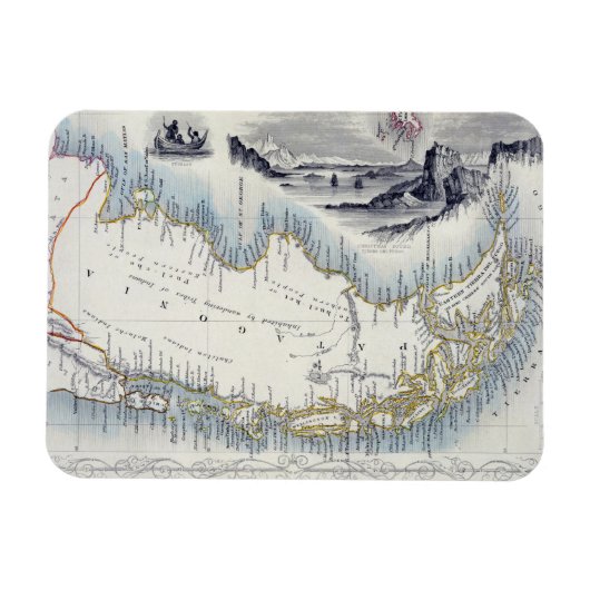 Patagonia, Series of World Maps版b マグネット (横)