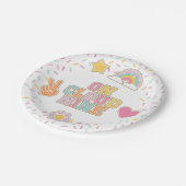 Patch 名門私立校風の On Cloud 9誕生日 ペーパープレート (アングル)