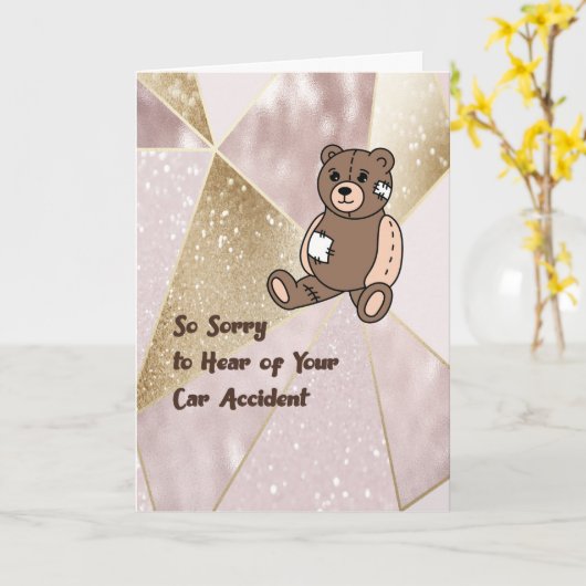 Patch Bearで交通事故から回復する カード (黄色い花)