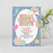 Patch Denim Hello Double Digits 10th Birthday 招待状 (スタンド正面)