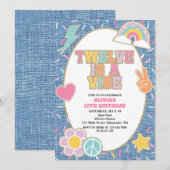 Patch Denim Twelve is a Vibe 12th Birthday 招待状 (正面/裏面)
