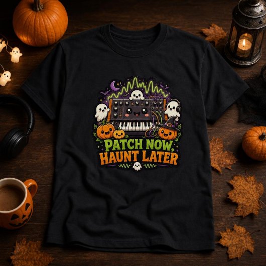 Patch Now, Haunt Later – Halloween Synth Nerd Tシャツ