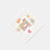 Patch Preppy Eightは8歳の誕生日を祝う スタンダードカクテルナプキン (角)