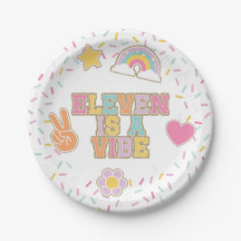 Patch Preppy Eleven is a Vibe 11歳の誕生日 ペーパープレート